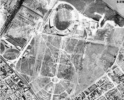 foto aerea de la pista del hipodromo nacional de belgrano y estadio river
